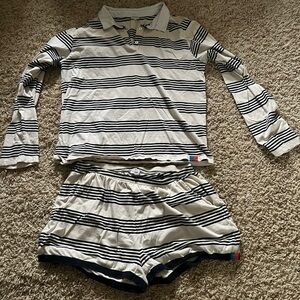 KULE Navy and Cream Striped Set size Large